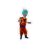 King of the Hill Hank / DragonBall Super Saiyan Blue Goku Mashup White Sticker